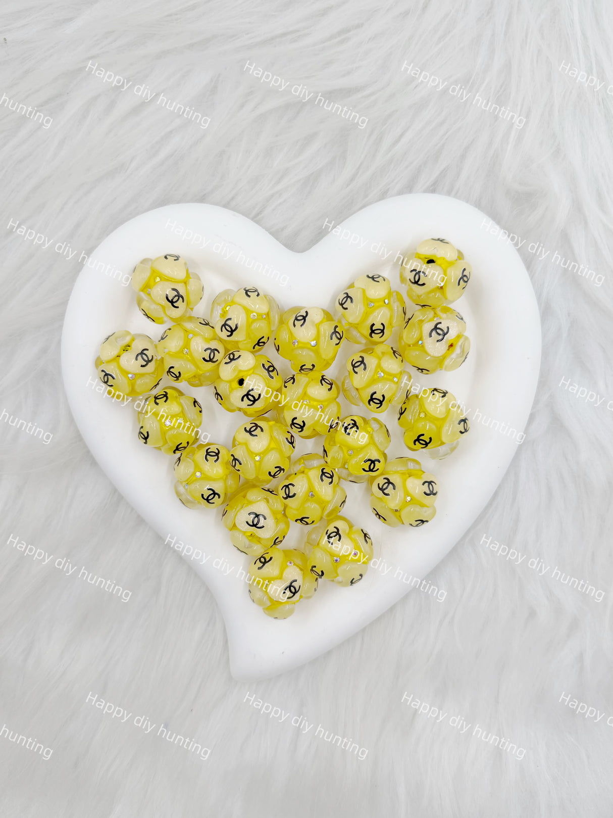 Yellow Fancy CCDesigner Beads DB-026