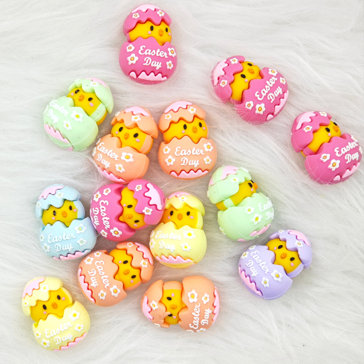 3D baby chicken Silicone Focal Beads, Easter day Focal Beads