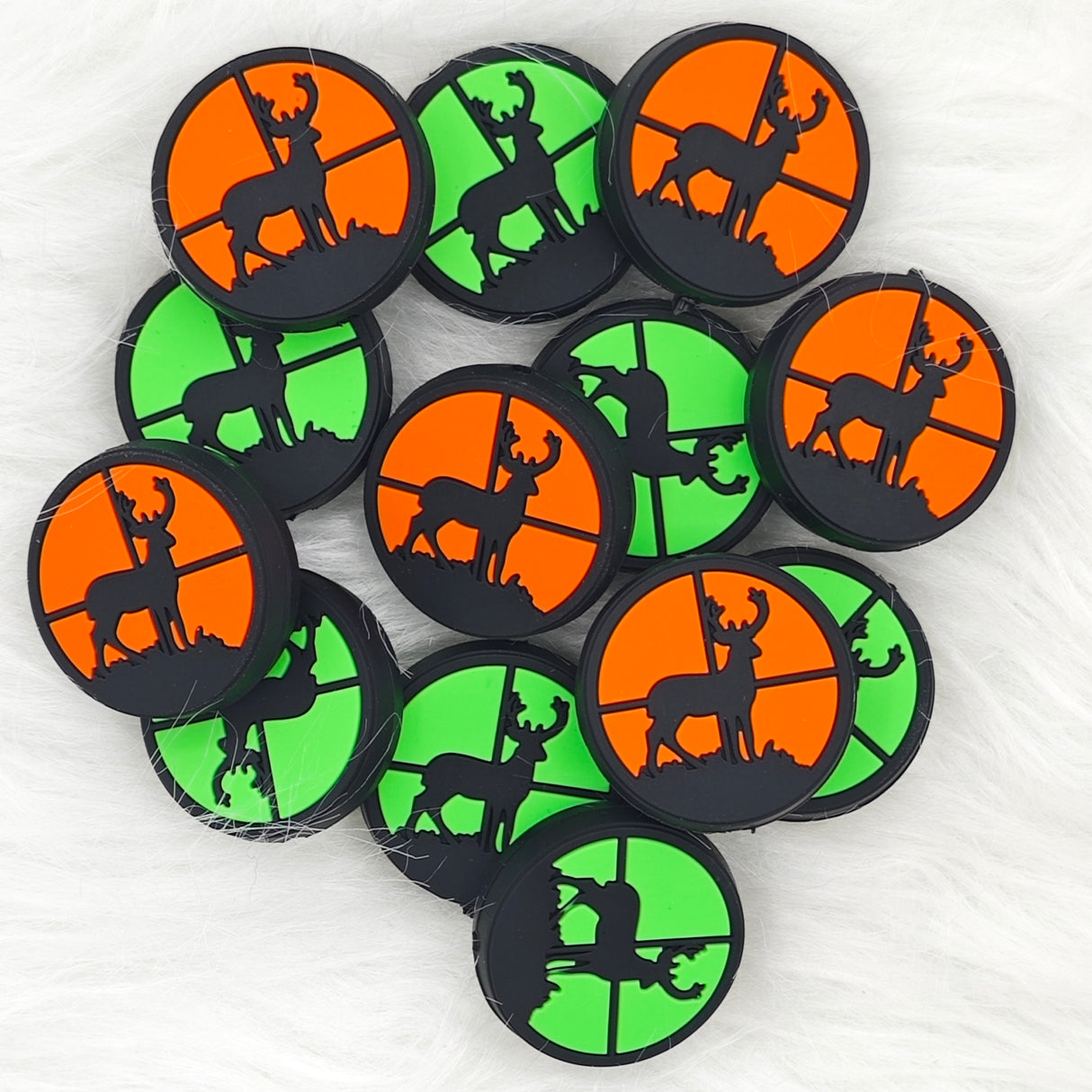 Elk Shadow Silicone Focal Beads Wholesale(mixed color)