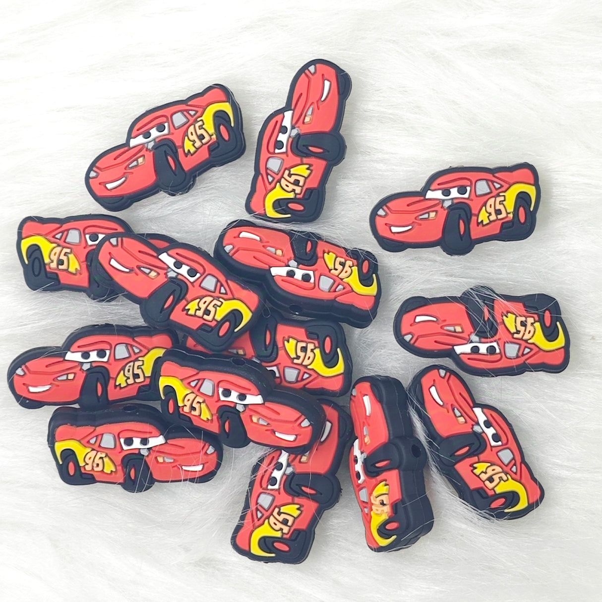 Toy car Silicone Focal Beads, character Focal Beads