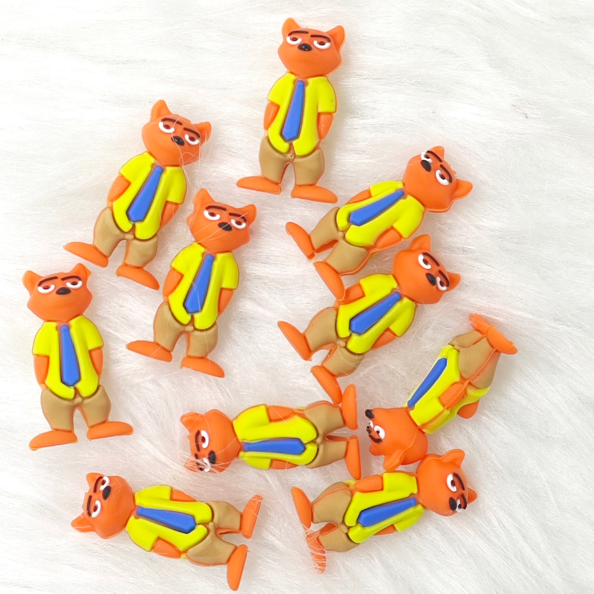 3d fox Silicone Focal Beads, animal focal beads