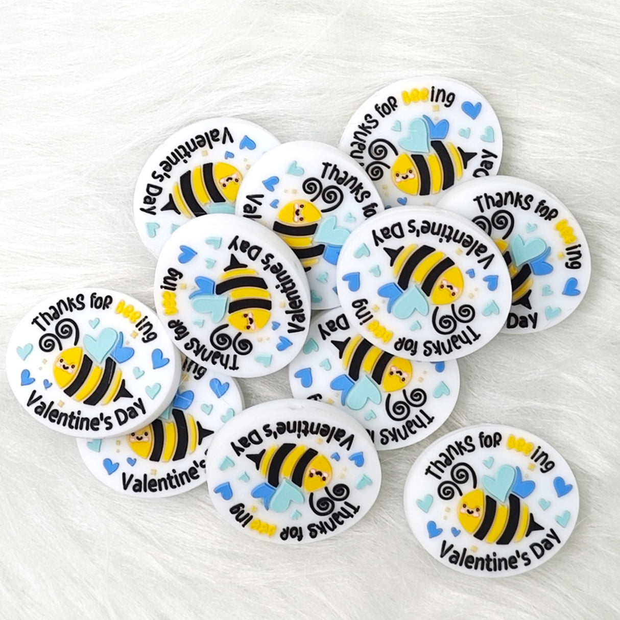 Thanks for beeing Valentine's day Silicone Focal Beads, animal Focal Bead