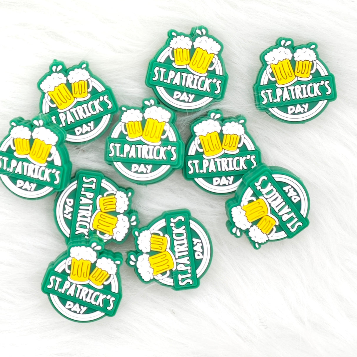 Saint Patrick's Day Beer Silicone Focal Beads Wholesale