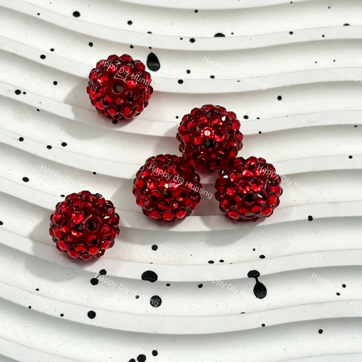 16mm Red Bling Sparkling Rhinestones Beads for DIY Beadable Pens & Jewelry