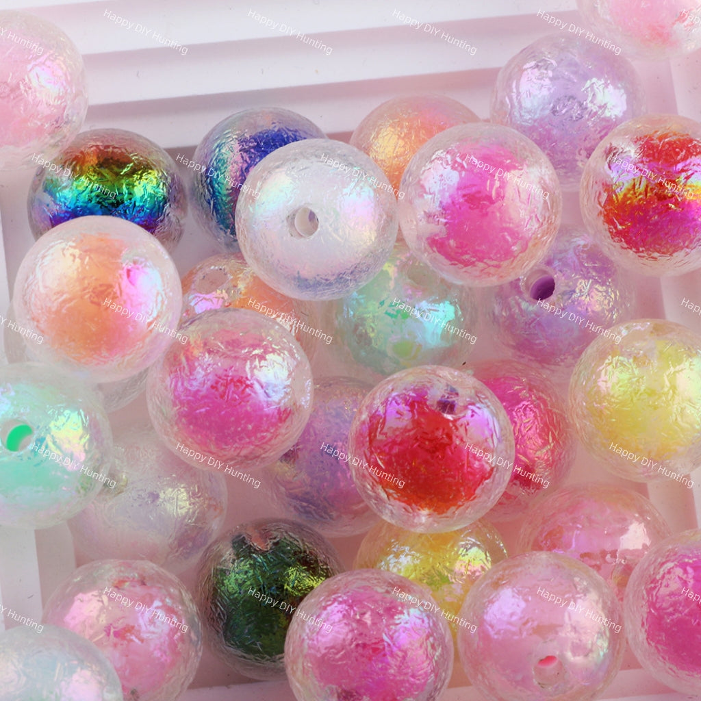 16mm Dpuble Layer Glossy Fantasy Acrylic Beads