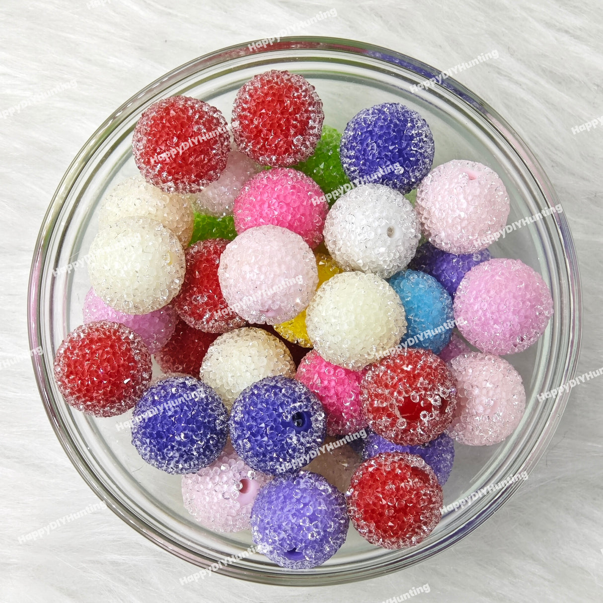 16mm, Solid Color Round Suager Beads,Mixed