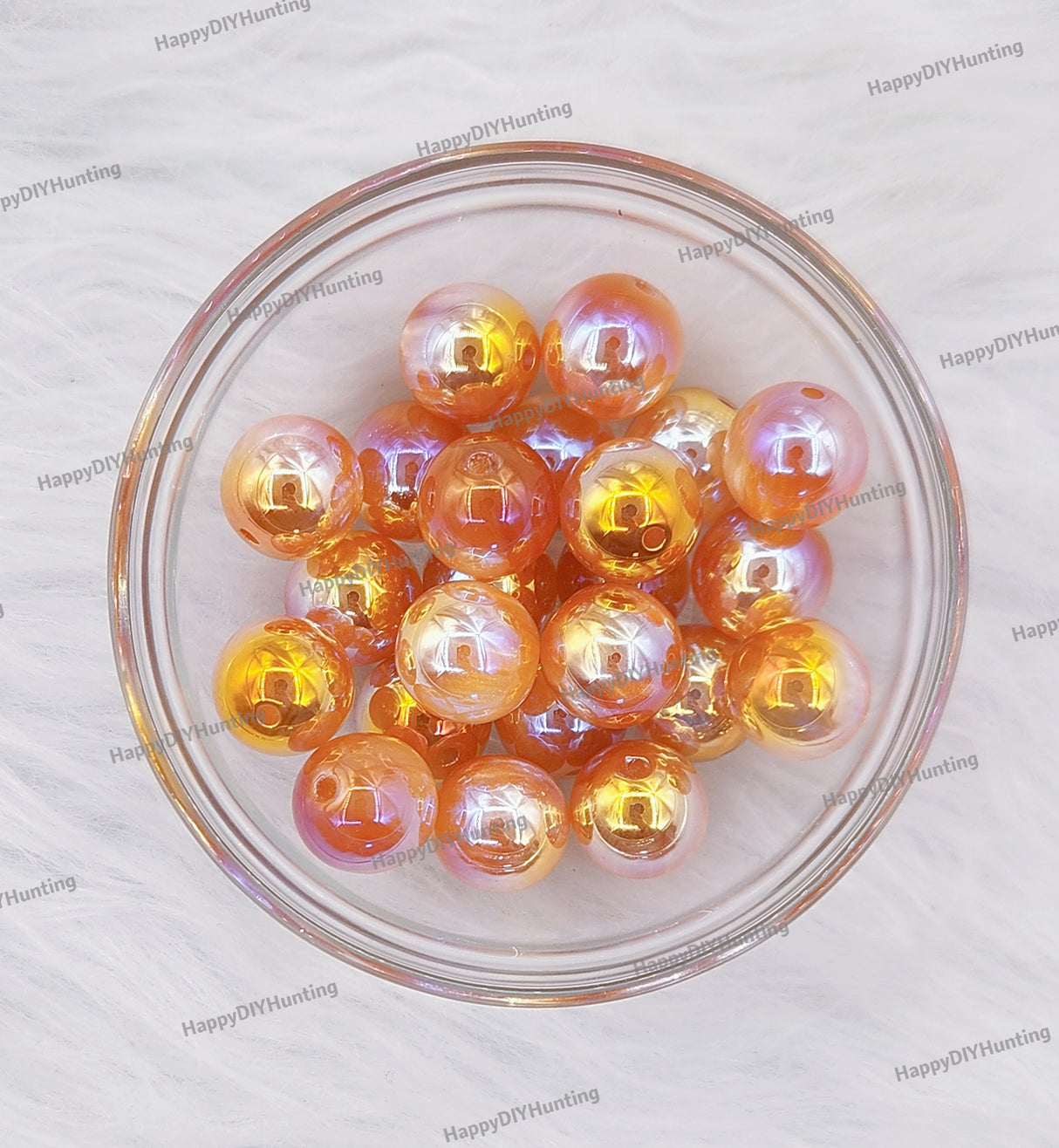 16mm, UV Coated Shiny Round Gold Acrylic Beads