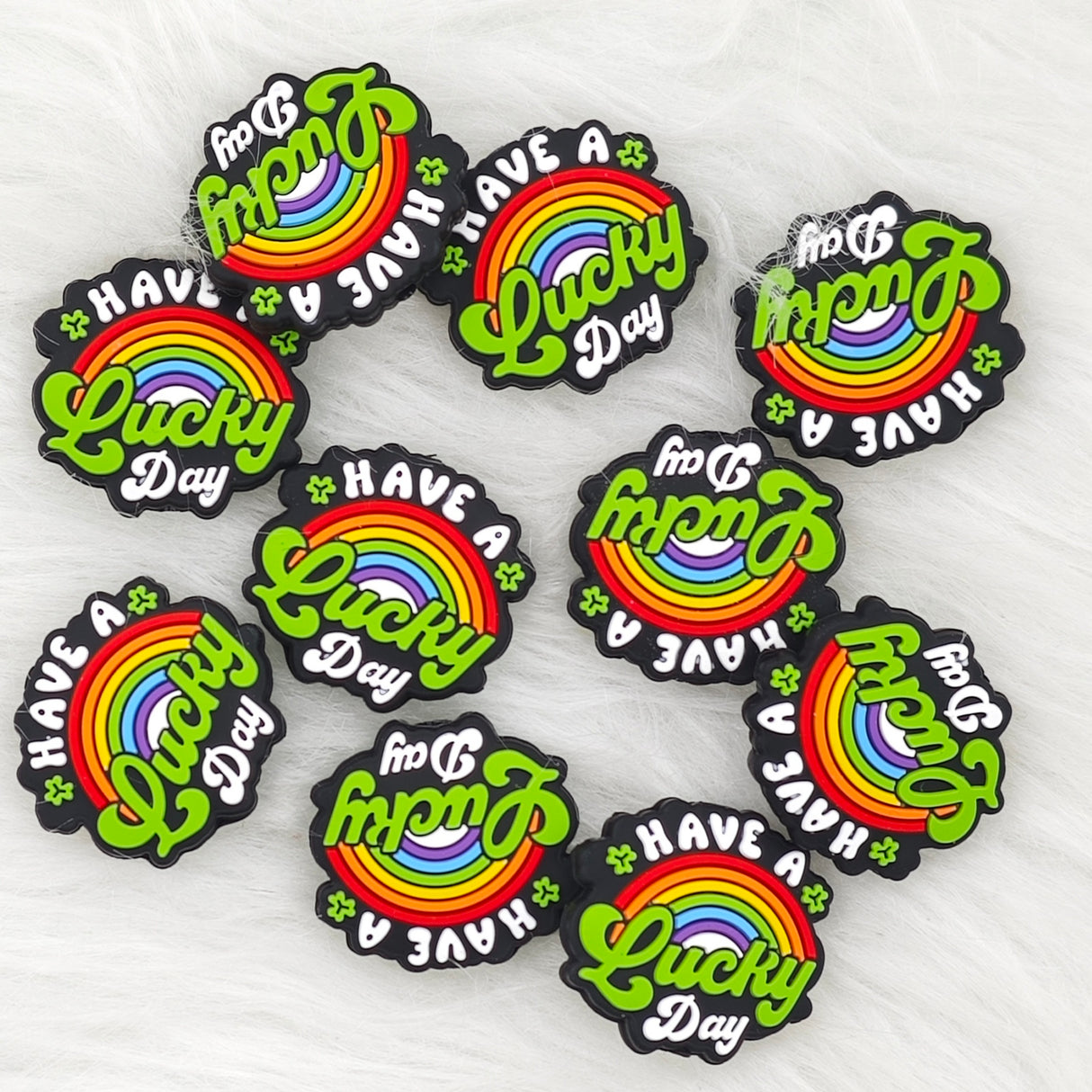 Saint Patrick's Lucky day Silicone Focal Beads Wholesale