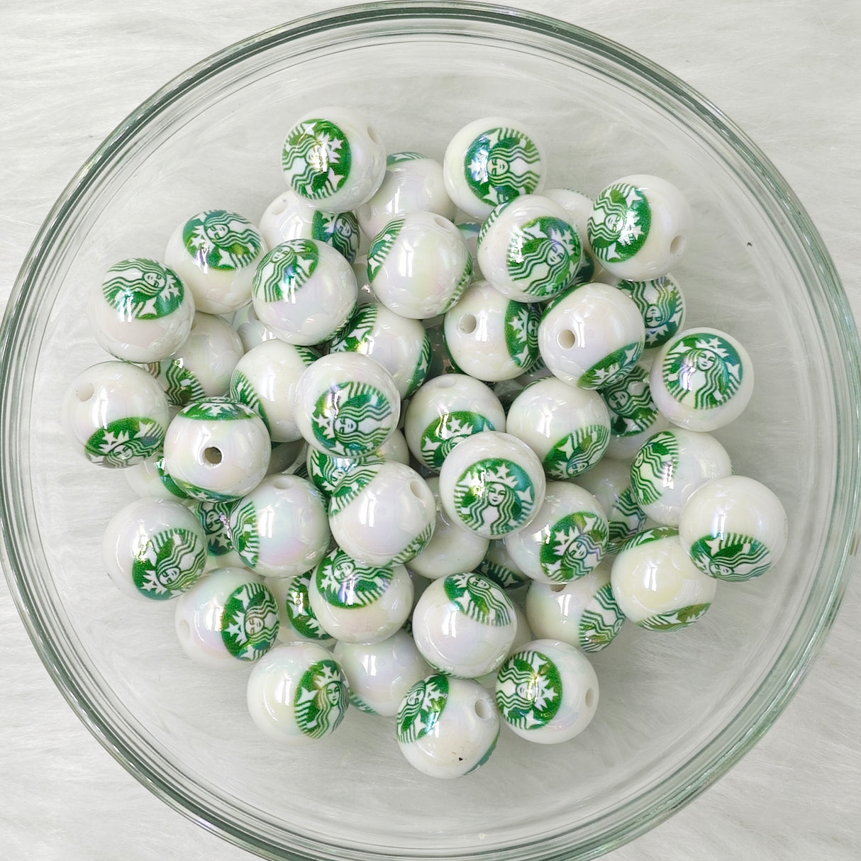 16mm, Sta*bucks Acrylic Beads