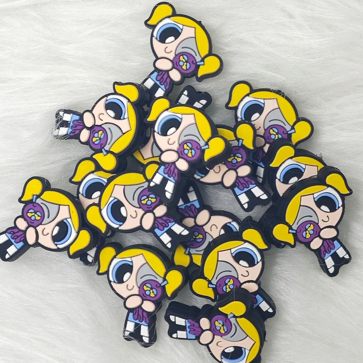 The Powfulpuff girls Silicone Focal Beads, character Focal Beads