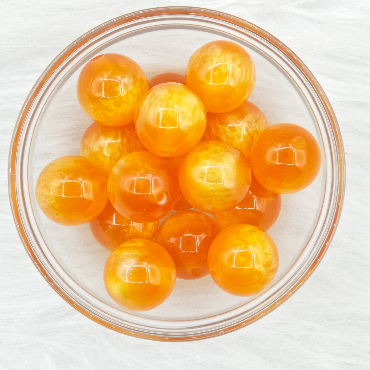 20mm glitter orange Acrylic Round Beads