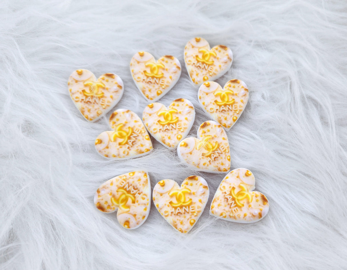 Yellow CC Designer Silicone focal Beads, designer Focal Beads