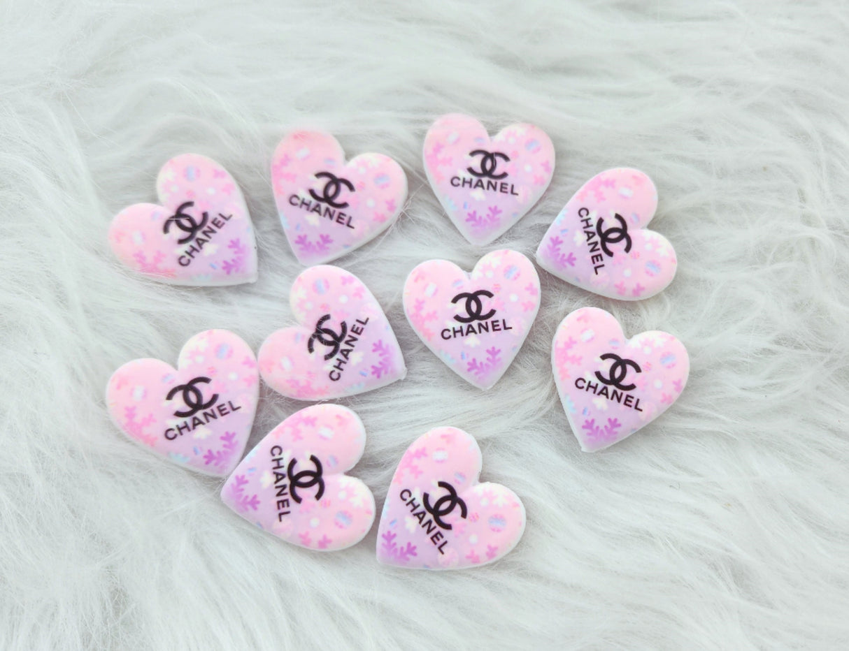 Heart CC Designer Silicone focal Beads, designer Focal Beads