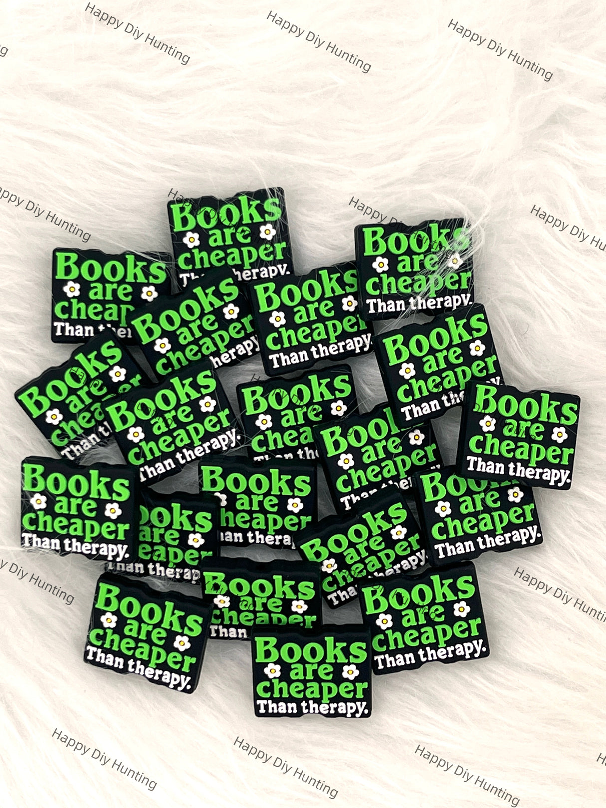 Books are cheaper Than therapy Silicone Focal Beads