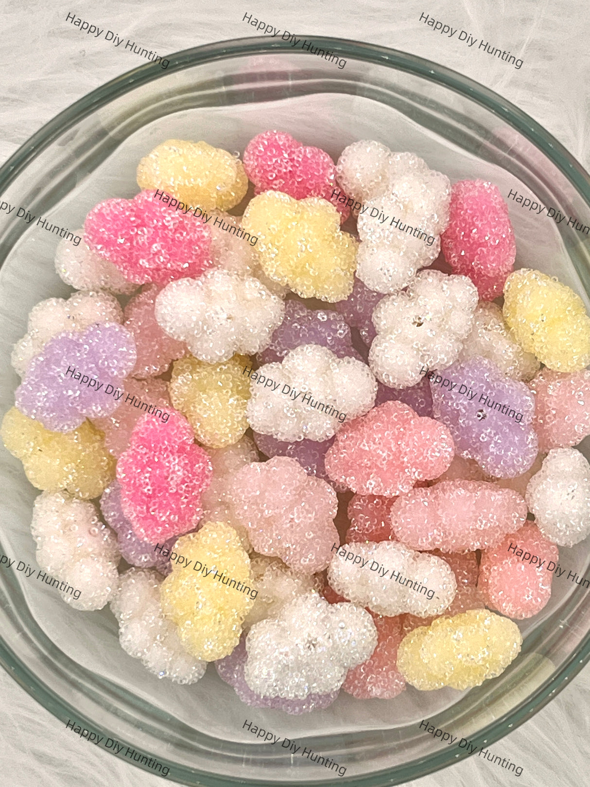 Mixed Color Cloud Shape Sugar Beads