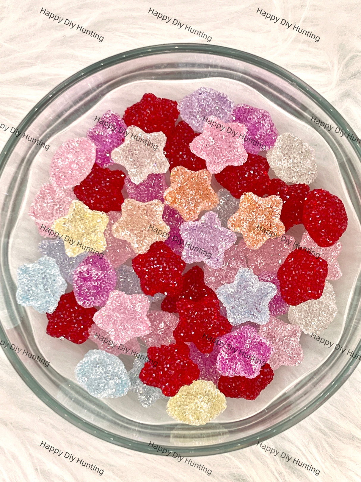 Mixed Color Stars Sugar Beads
