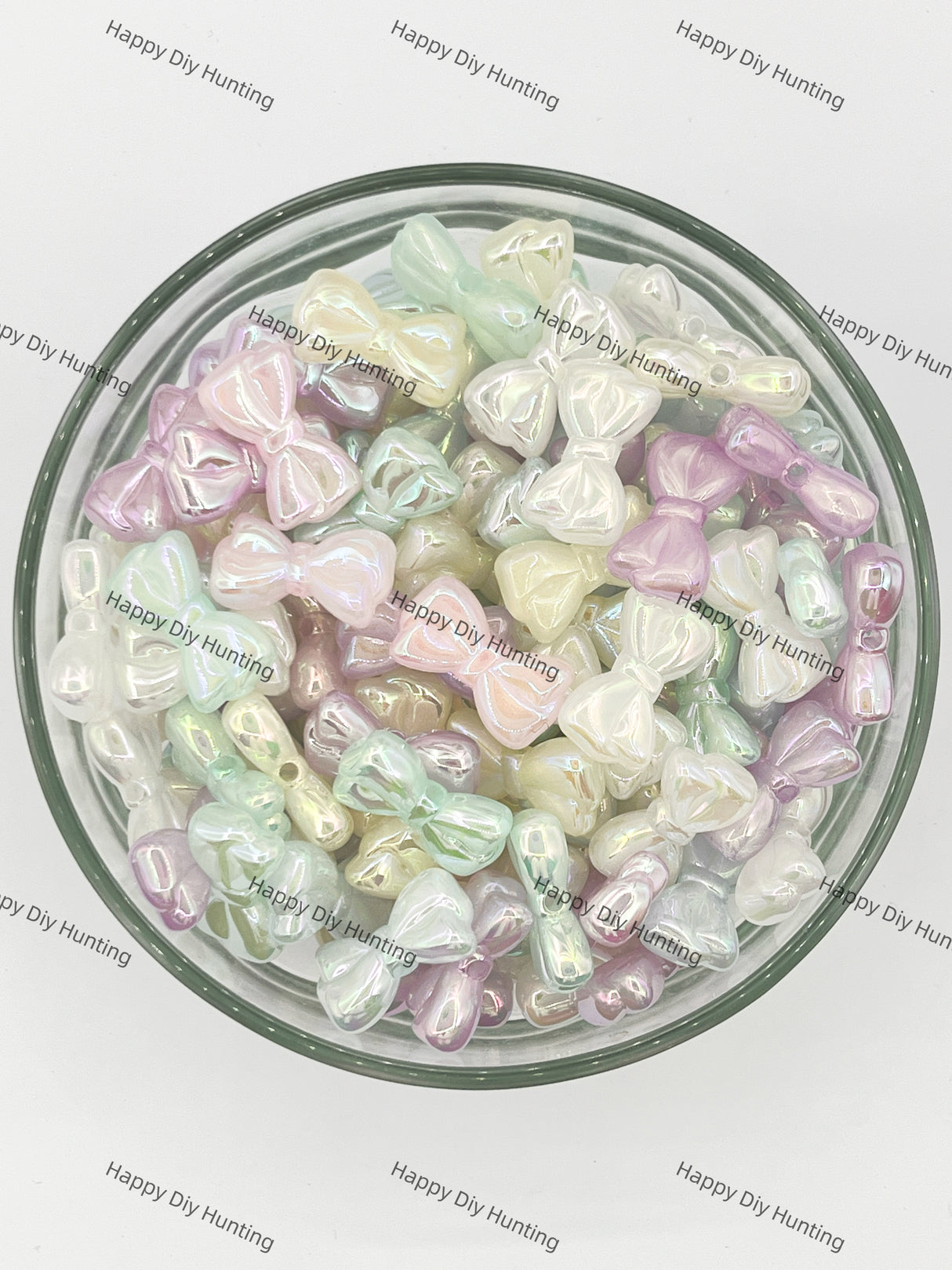 Jelly Color Bow Acrylic Beads