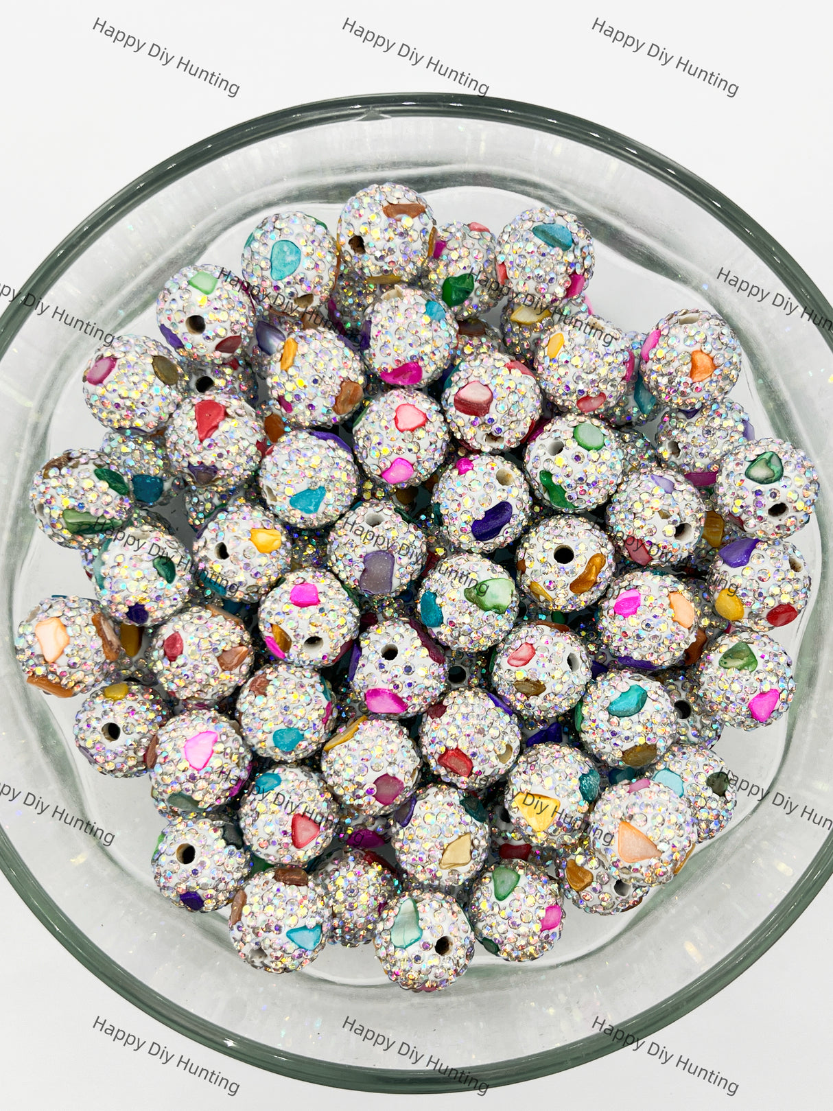 Fancy Round Rhinestone Beads