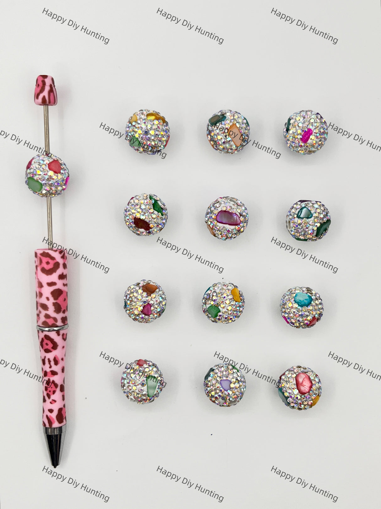 Fancy Round Rhinestone Beads