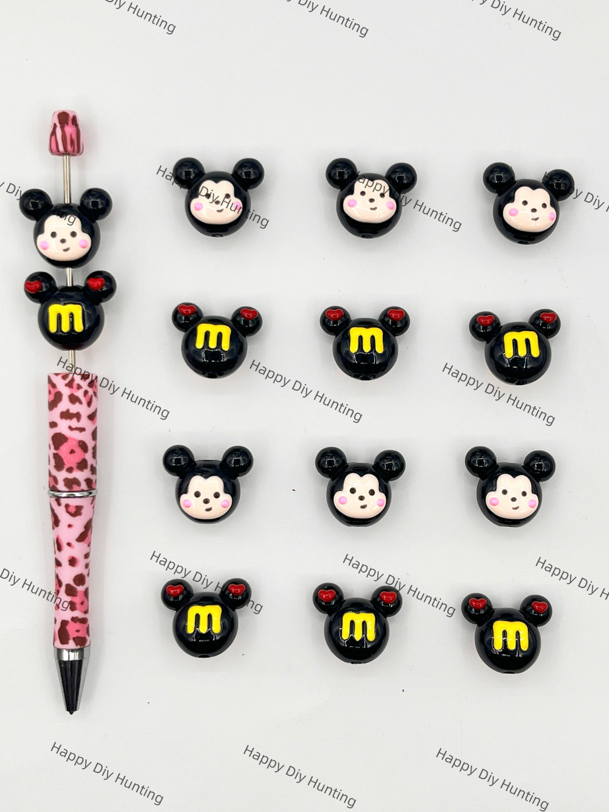 Micky Mouse Head Acrylic Beads