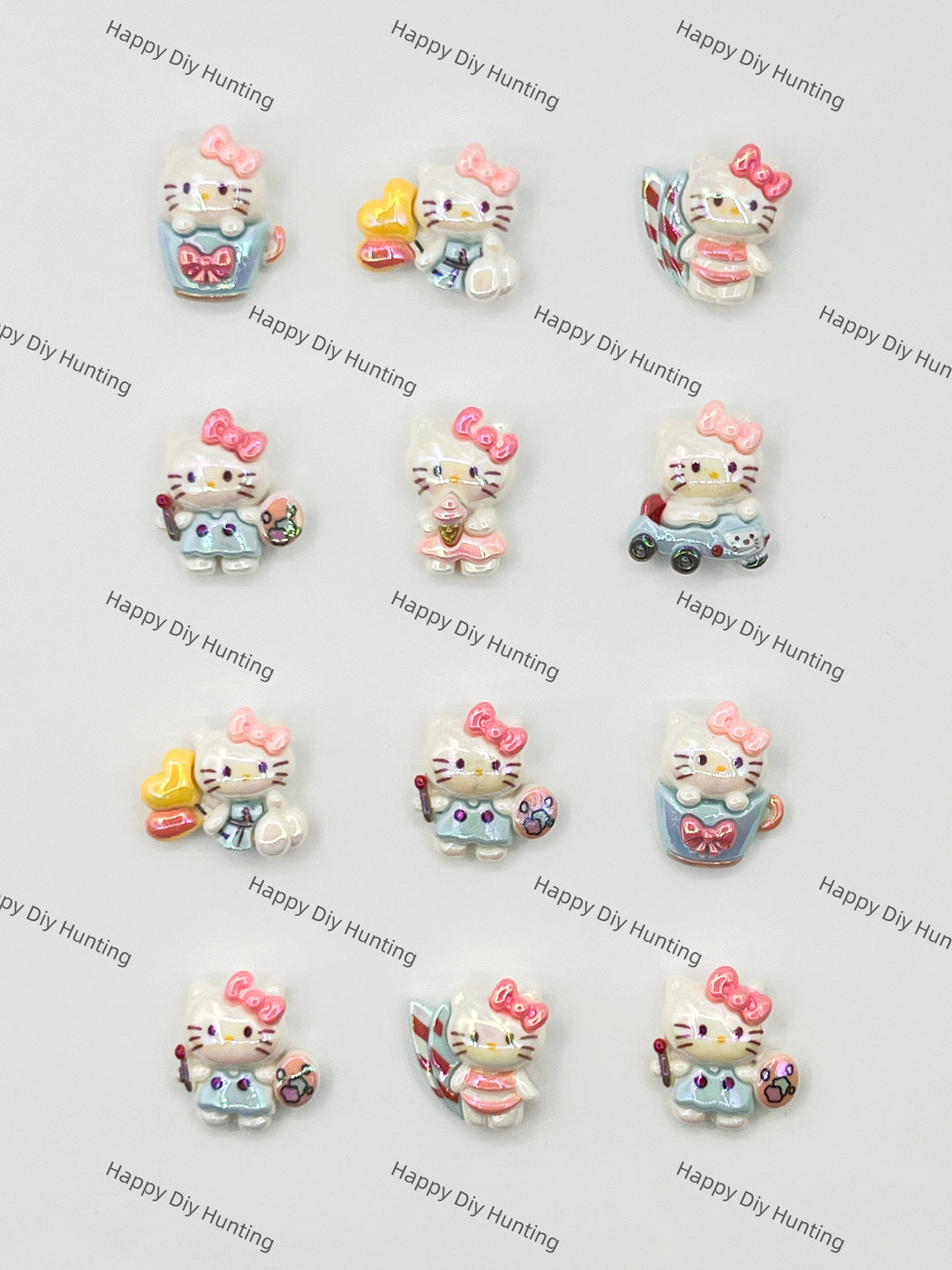 Happy HK Cat Acrylic Beads