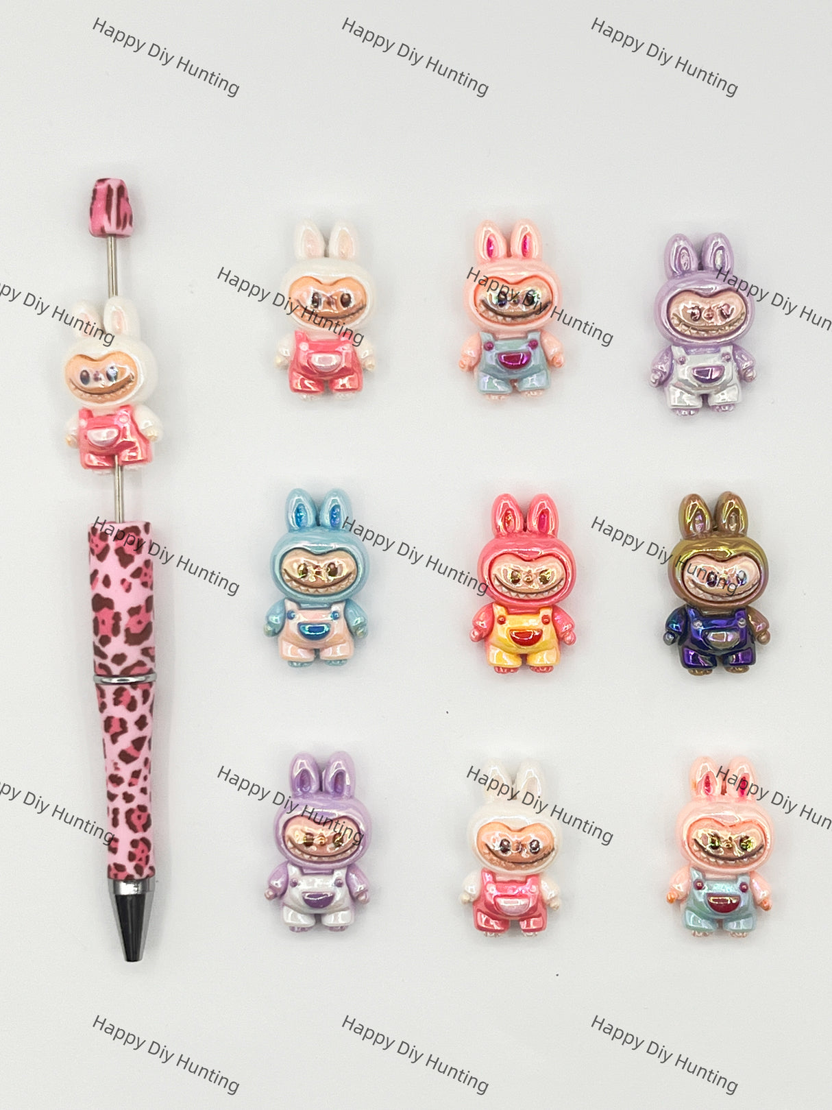 Labubu in Overalls Acrylic Beads DIY Charms