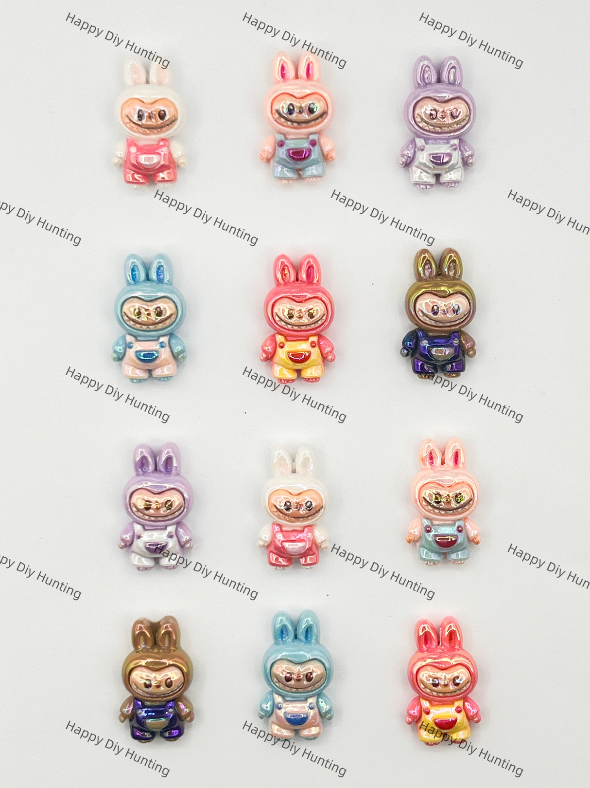 Labubu in Overalls Acrylic Beads DIY Charms