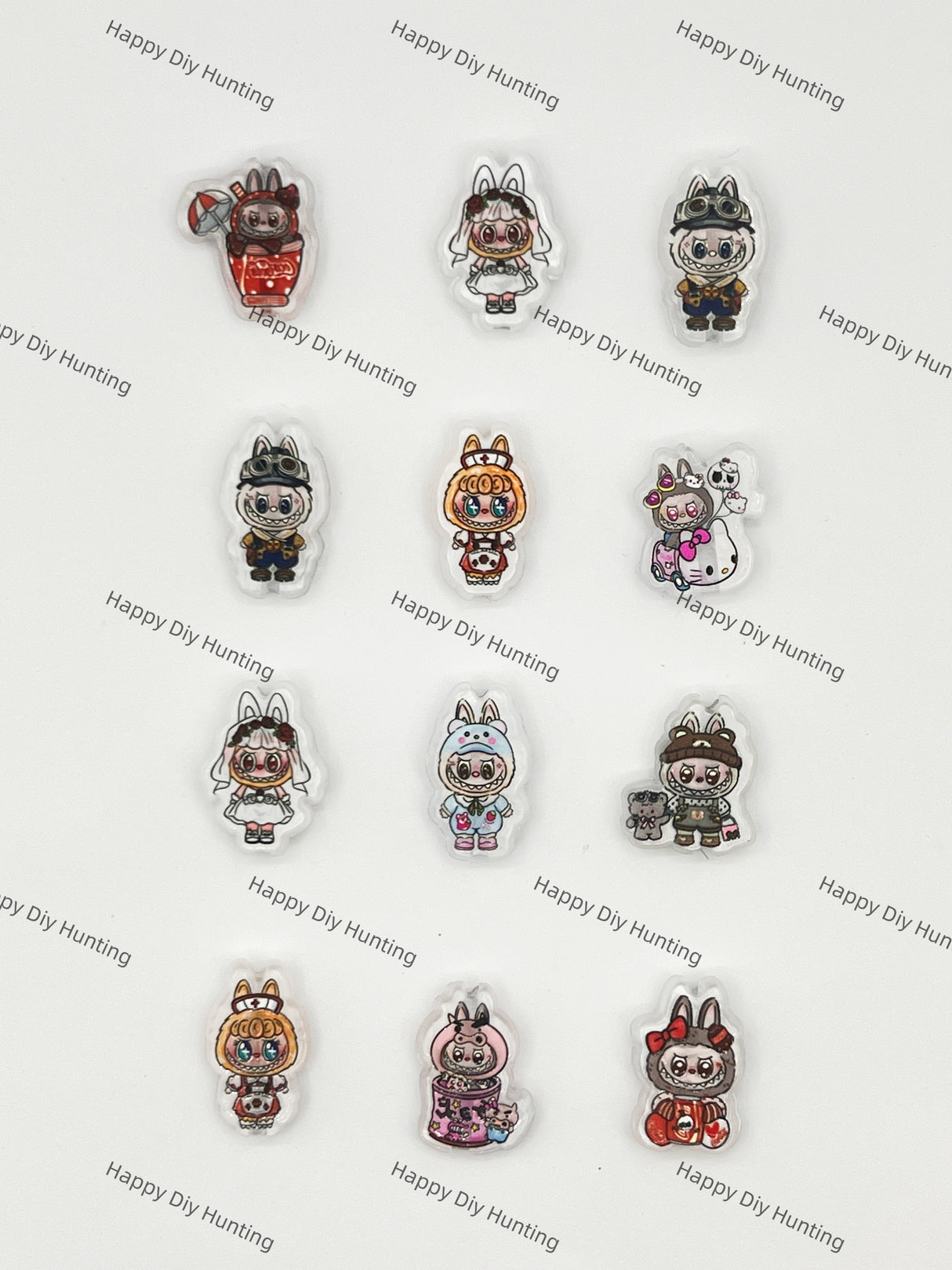 Cute Labubu Acrylic Beads DIY Charms