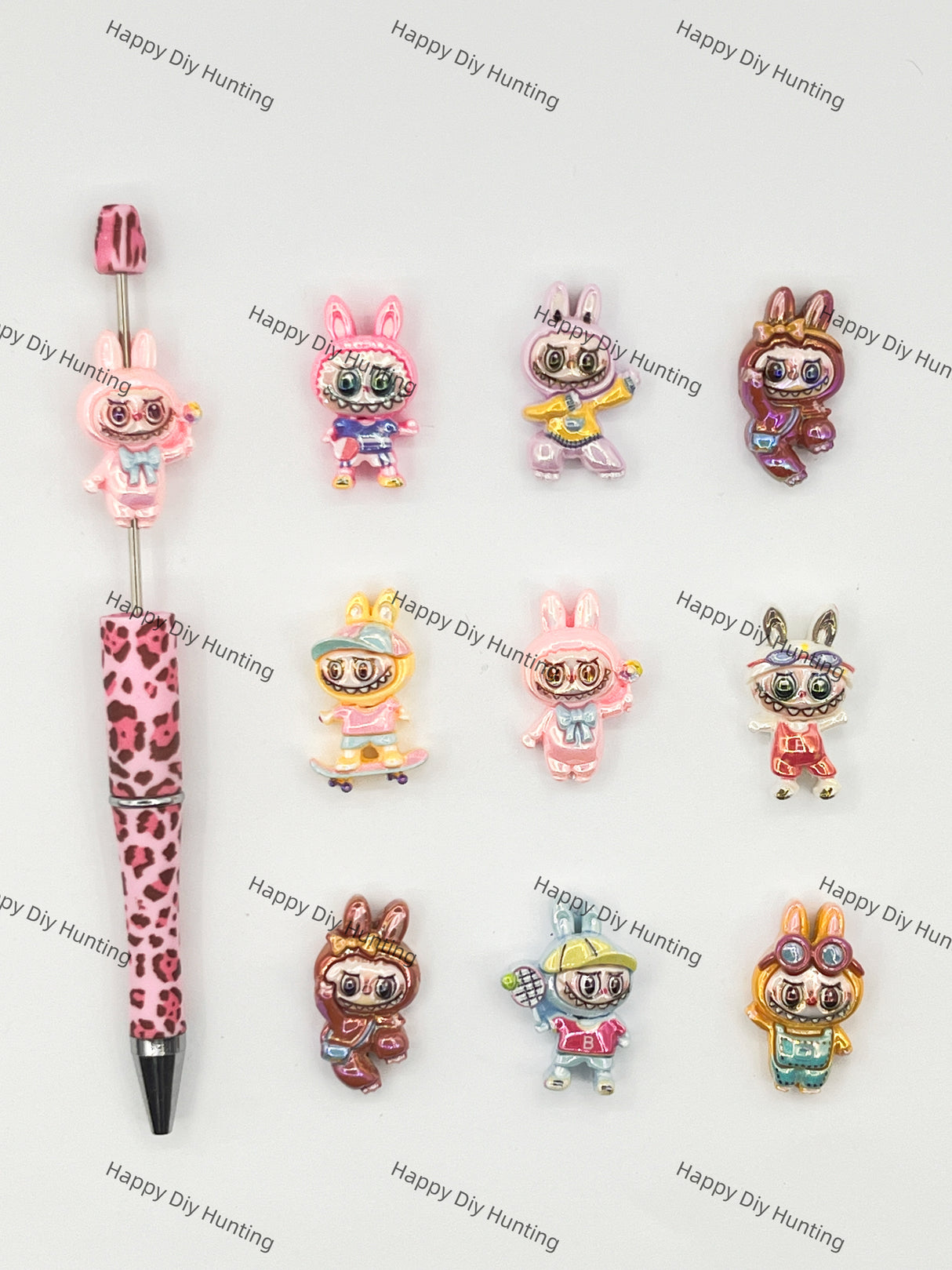 Sports Labubu Acrylic Beads DIY Charms