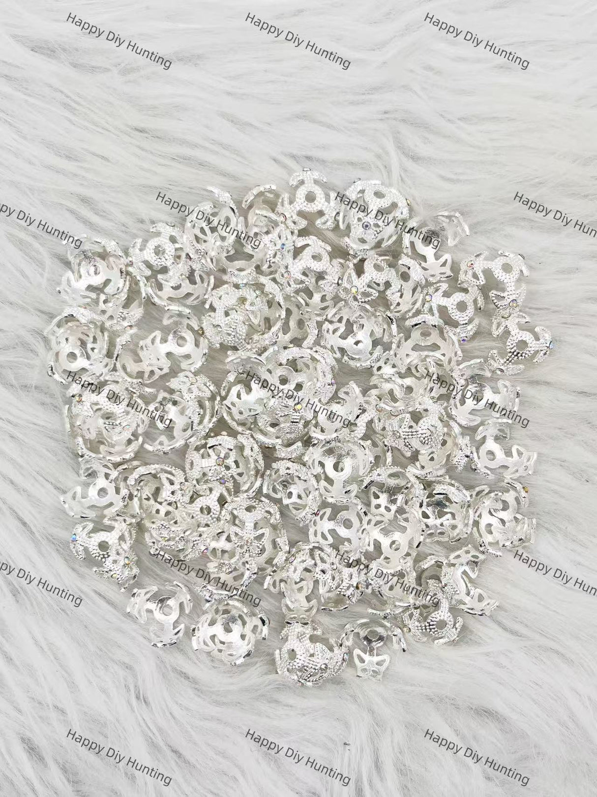 Silver Butterfly Bead Caps Spacer Wholesale | Fits 16mm Beads
