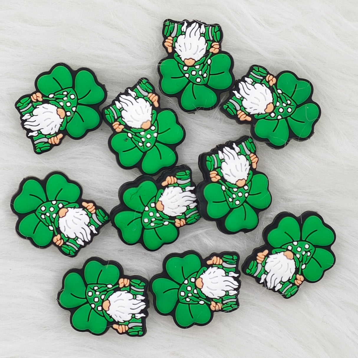 Saint Patrick's Day Gnome Silicone Focal Beads Wholesale