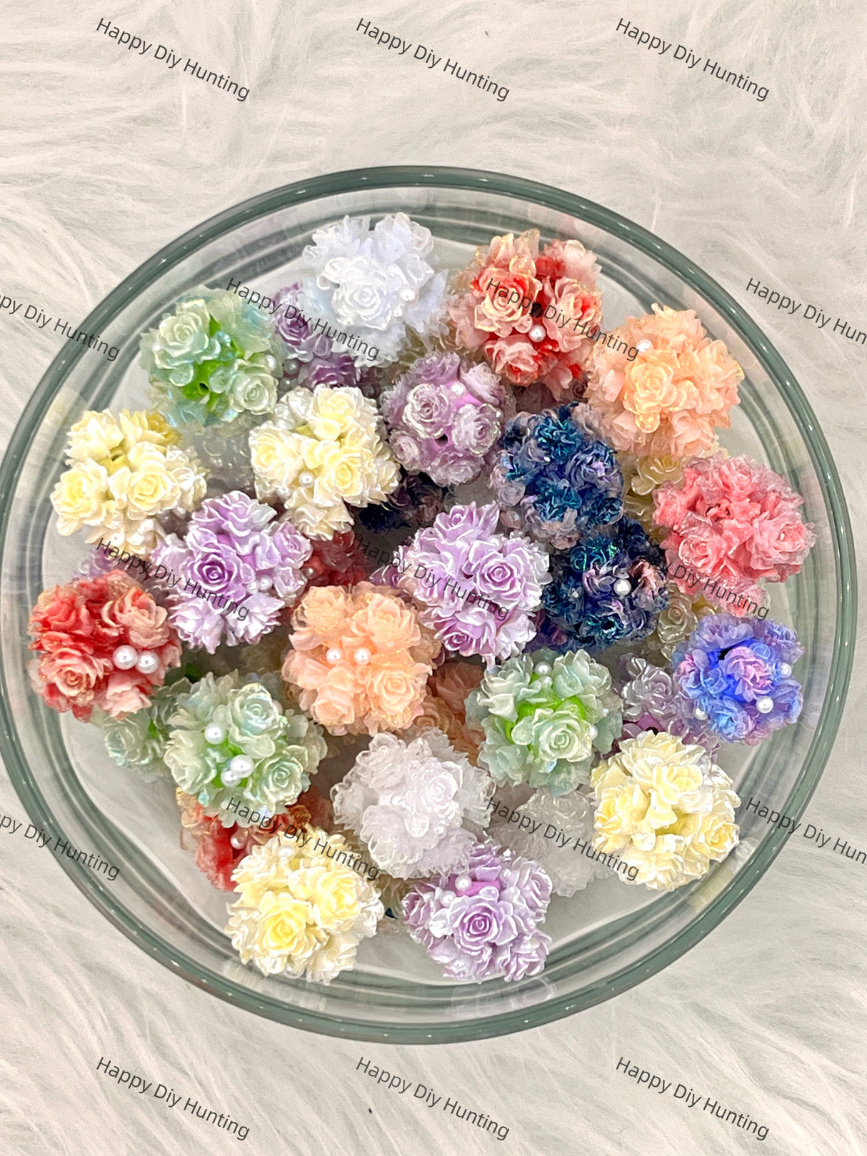 20mm Flower Fancy Beads with Pearl