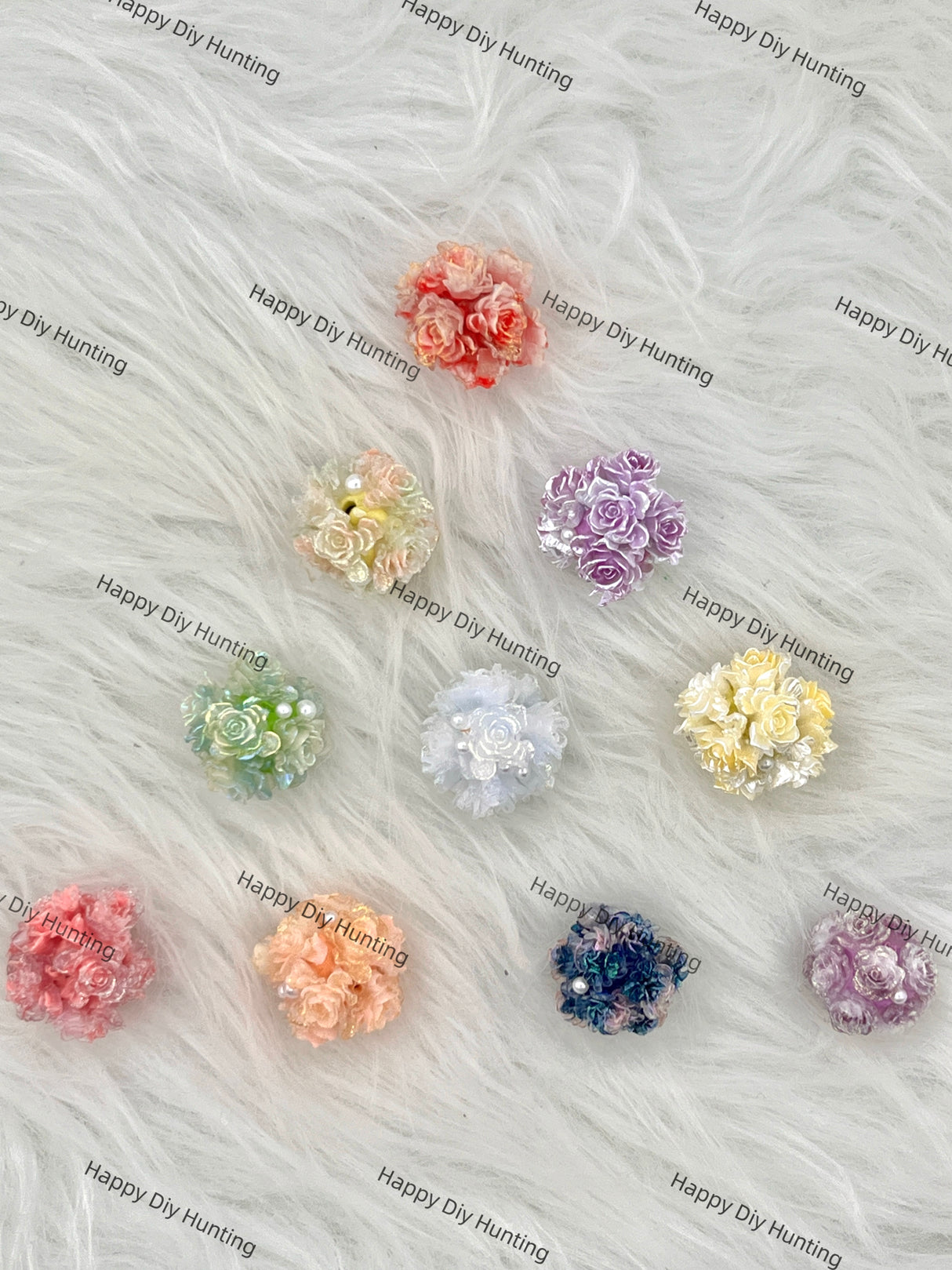 20mm Rose Flower Fancy Beads with Pearl
