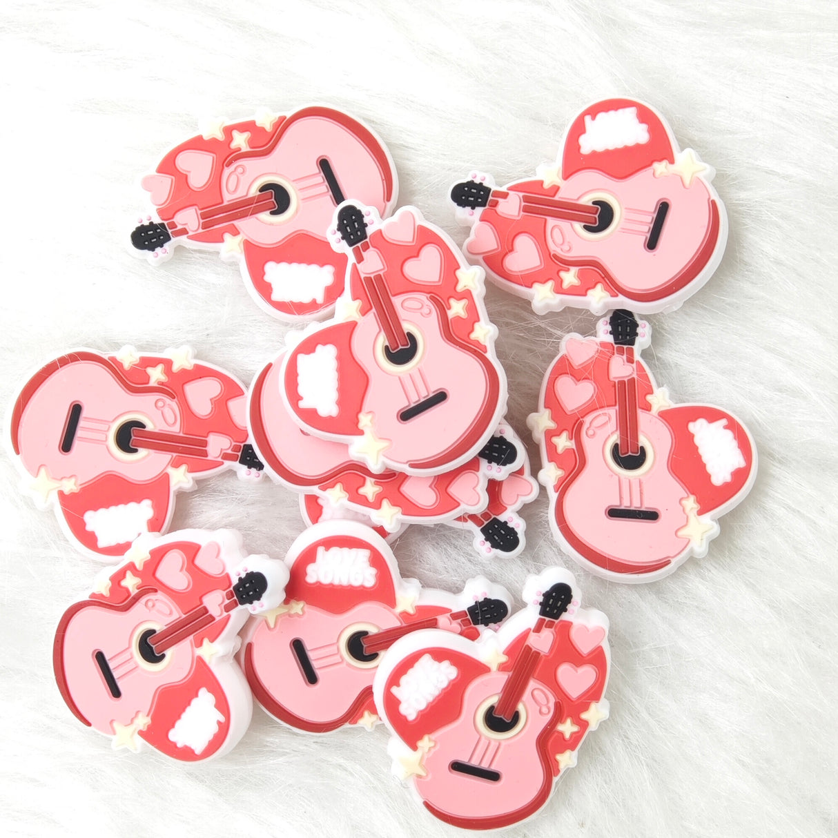 Valentine's Day Guitar Focal Beads, love focal beads