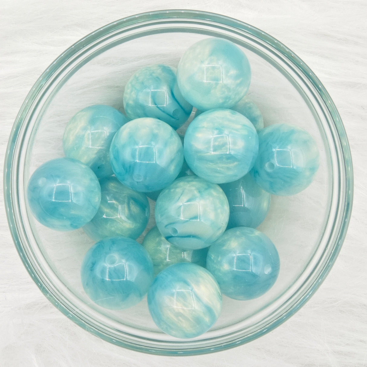 20mm glitter blue Acrylic Round Beads