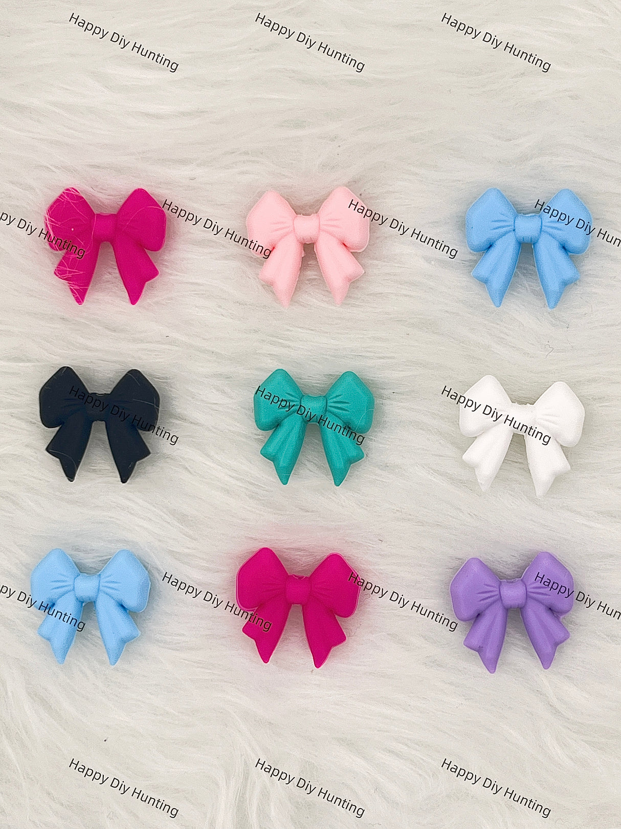 3D Bowknot Silicone Focal Beads Wholesale, silicone focal beads for pens