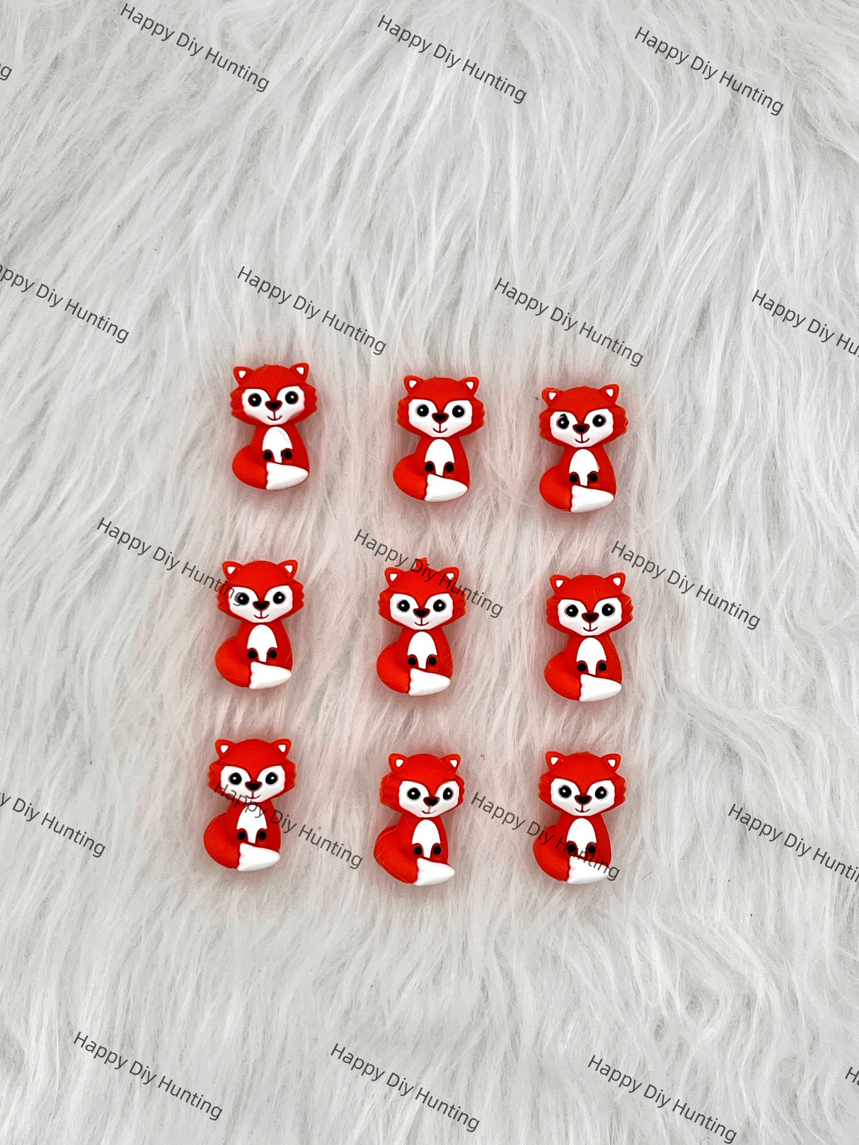 3D Clever Fox Silicone Focal Beads