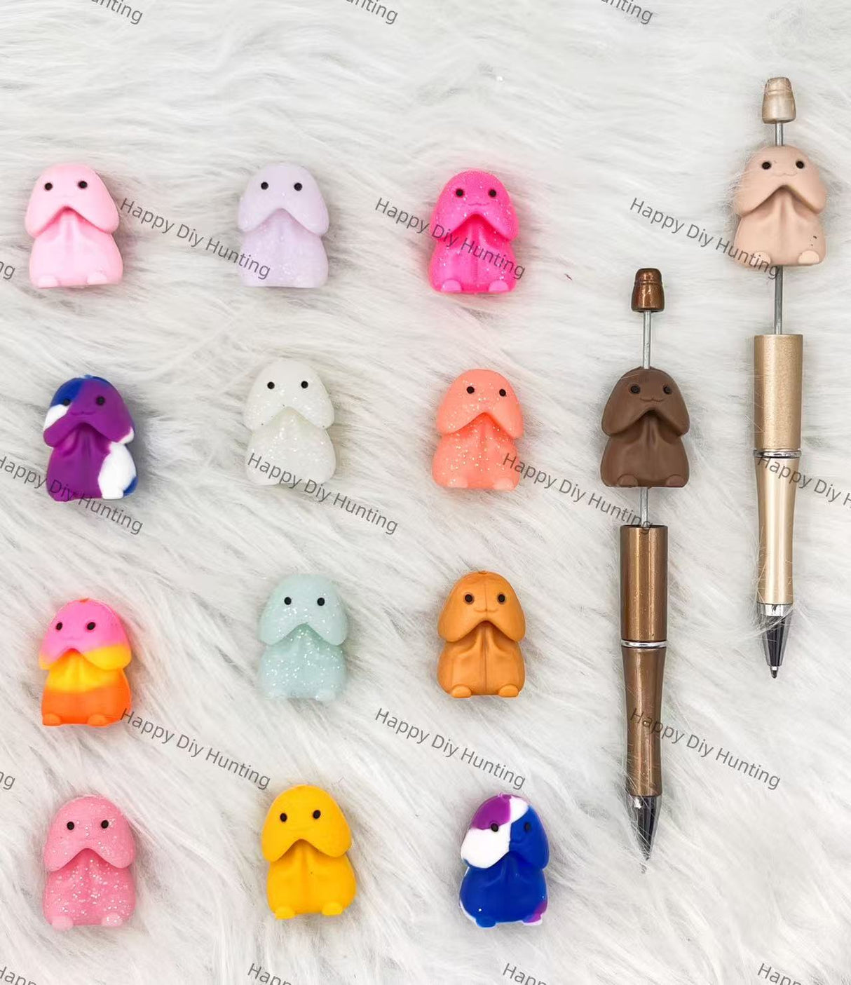 3D Colored Mushrooms Silicone Focal Beads Wholesale, silicone focal beads for pens