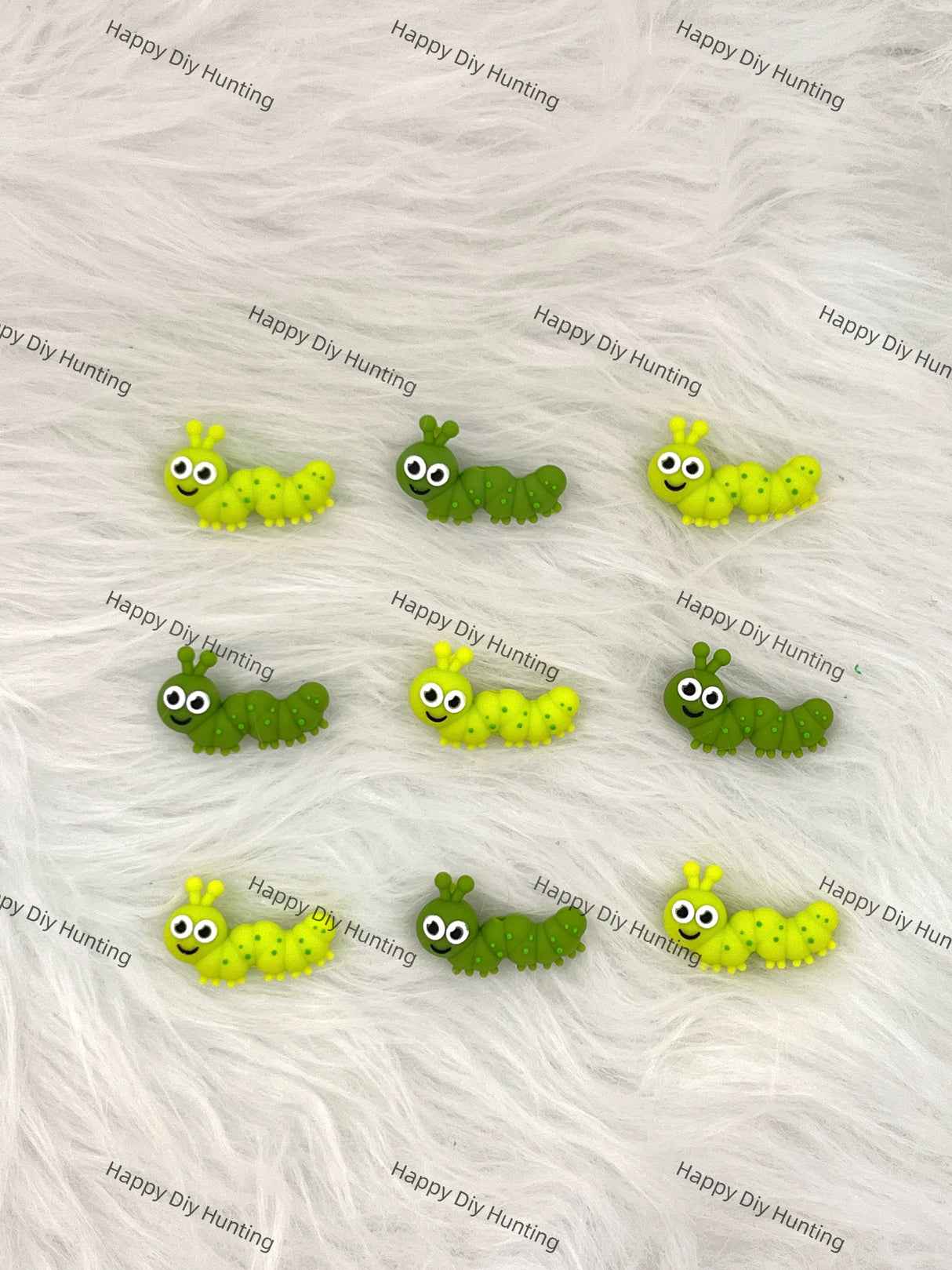 3D Cute Caterpillar Silicone Focal Beads
