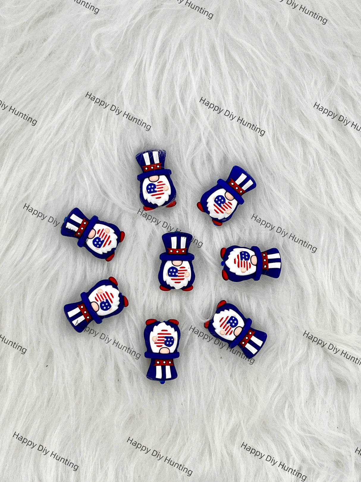 3D Cute Dwarf Silicone Focal Beads