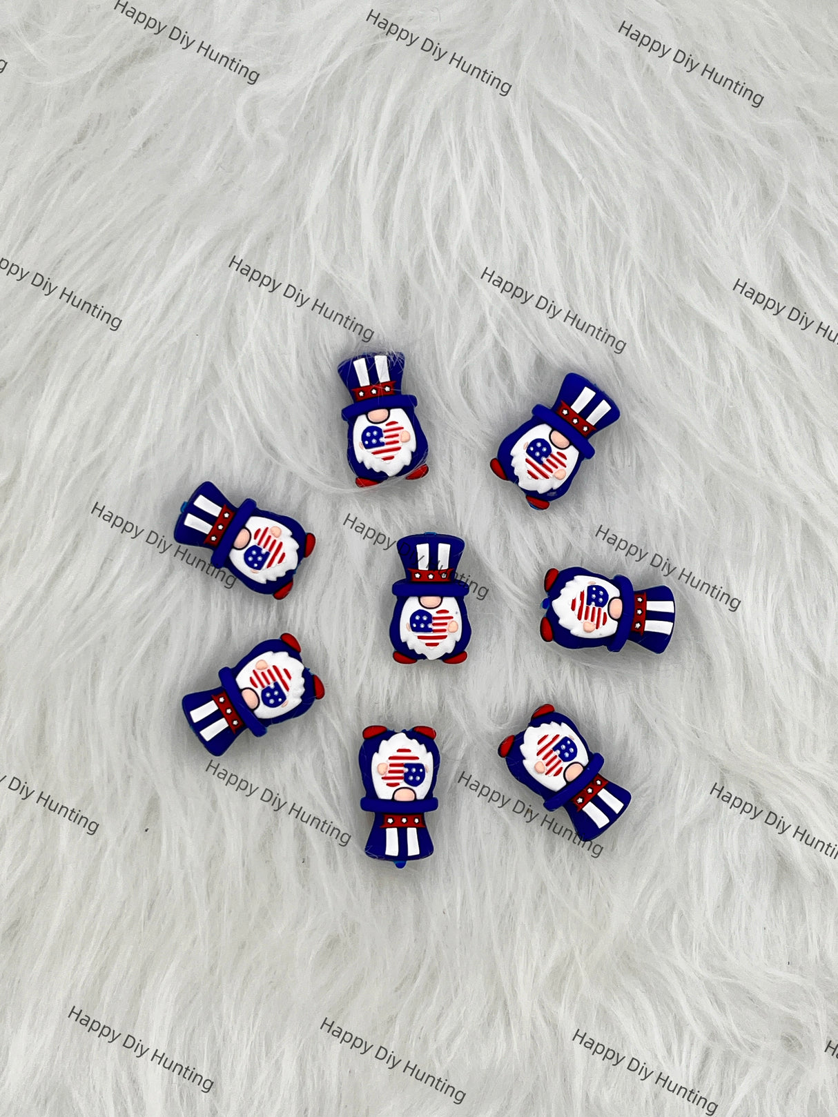 3D Cute Dwarf Silicone Focal Beads