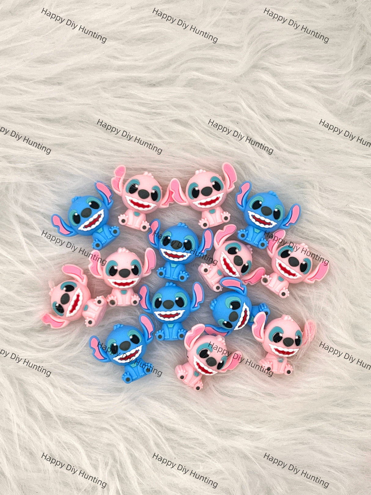 3D Cute Stitch Silicone Focal Beads
