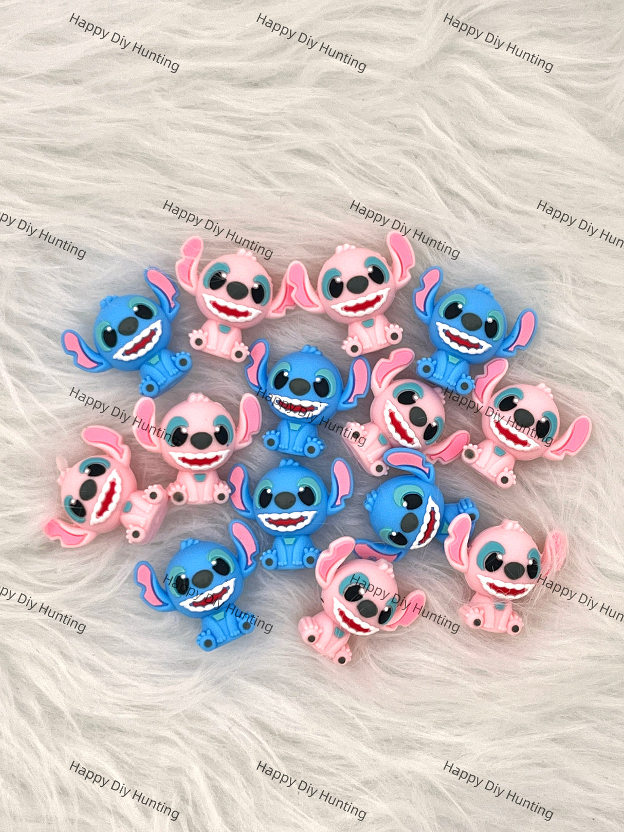 3D Cute Stitch Silicone Focal Beads