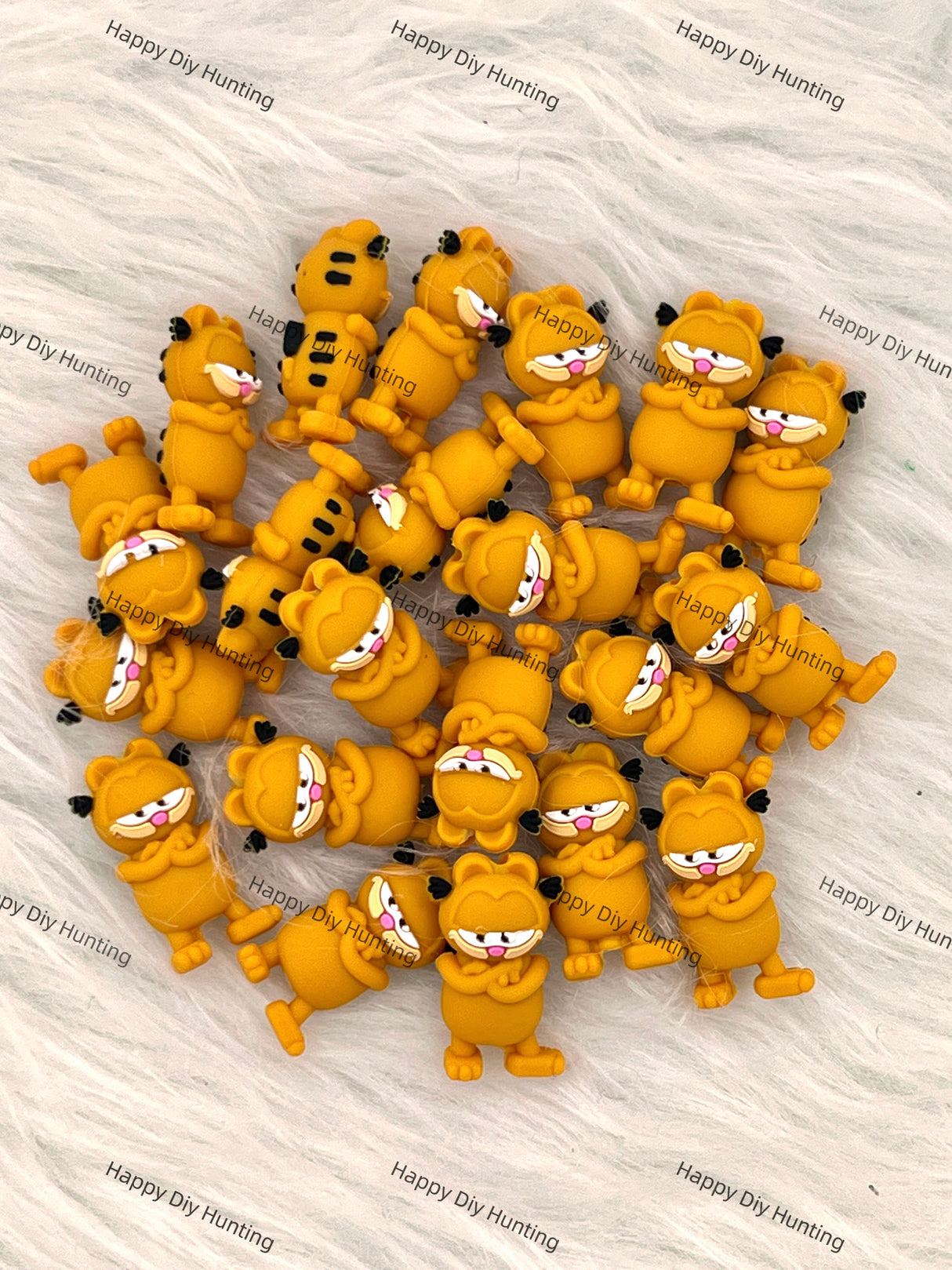 3D Garfield Silicone Focal Beads Wholesale