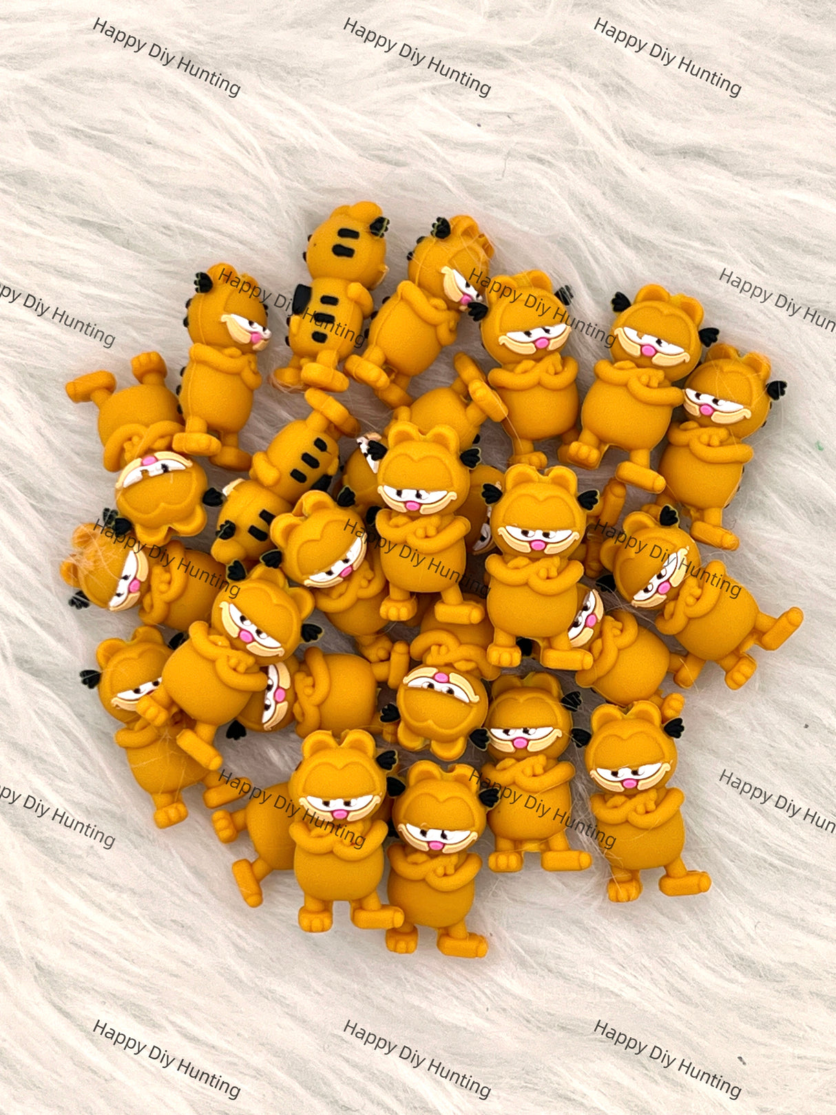 3D Garfield Silicone Focal Beads Wholesale