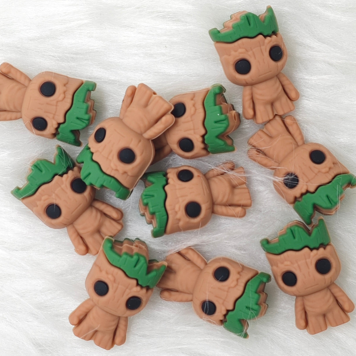 3D Groot Silicone Focal Beads Wholesale, Character focal beads for pens