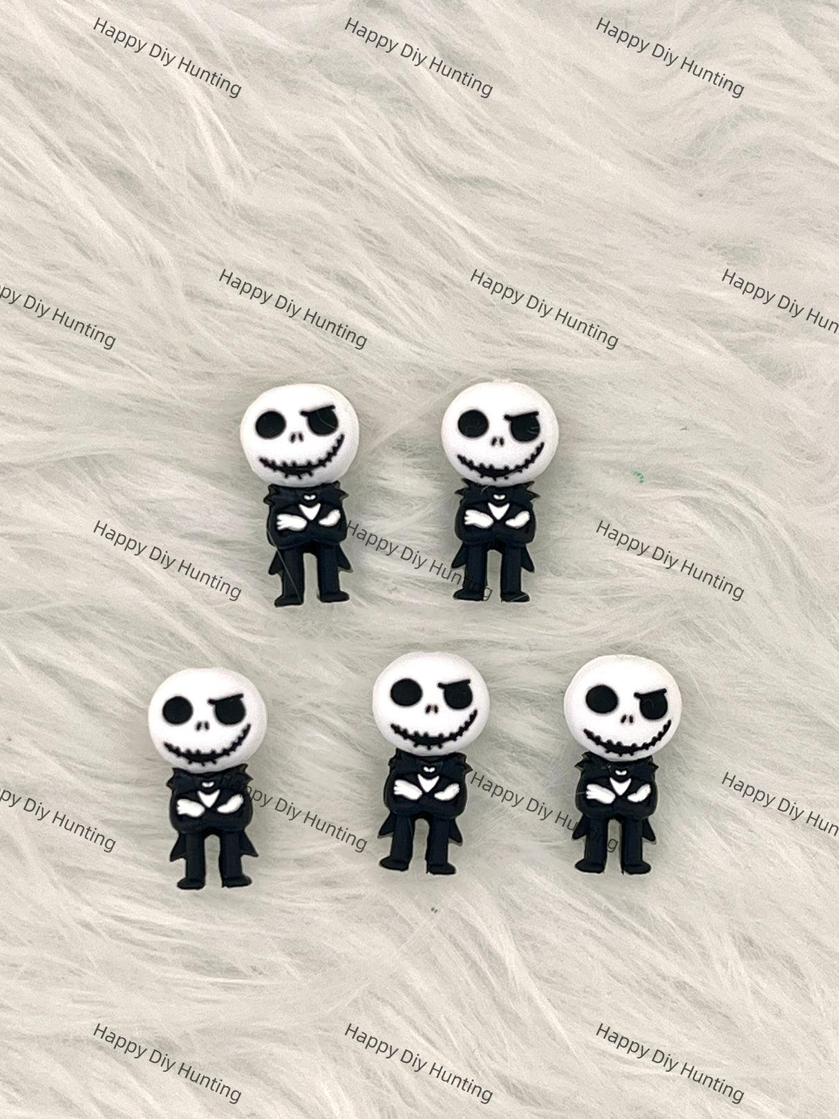 3D Jack Skellington Silicone Focal Beads