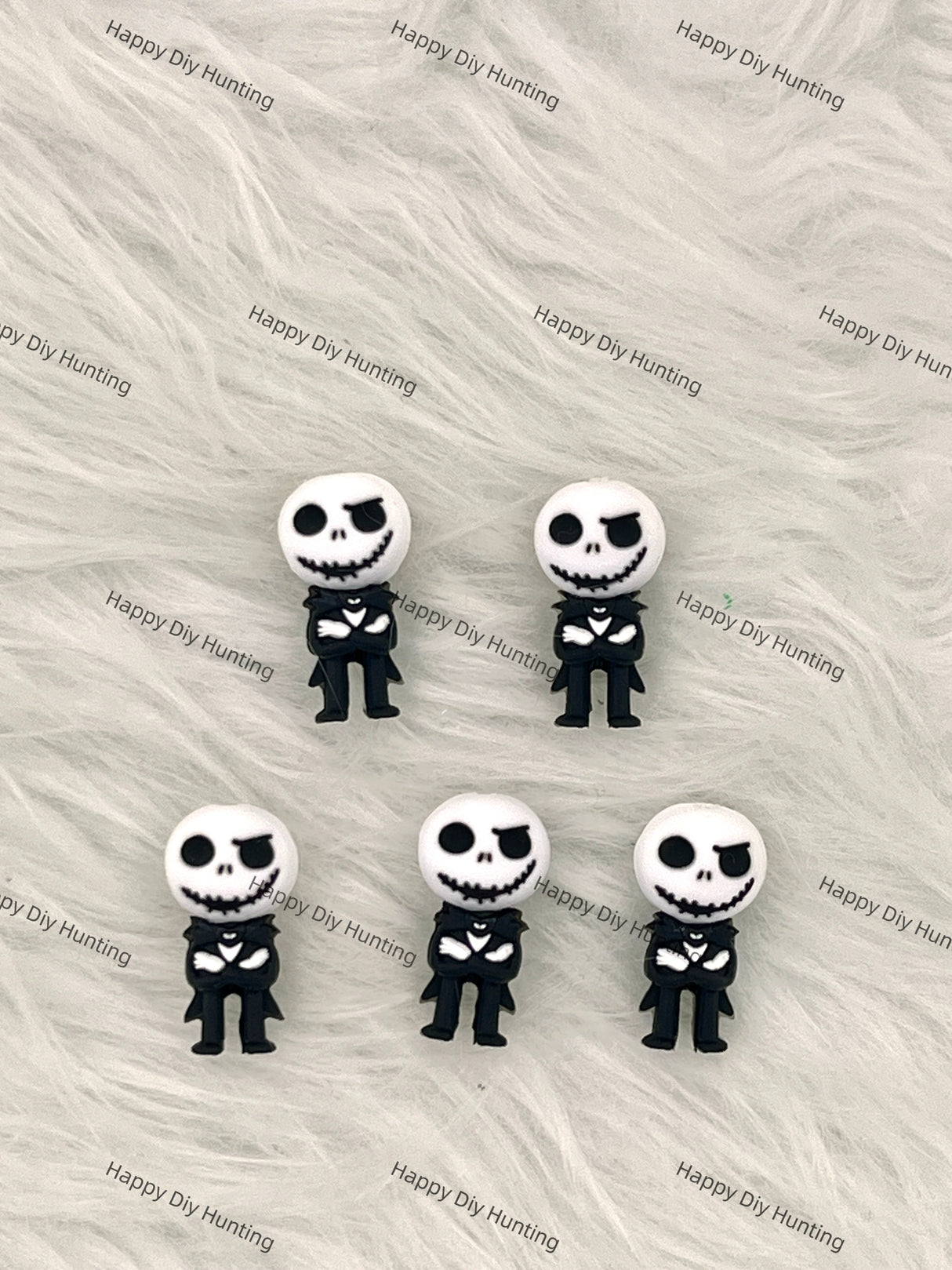 3D Jack Skellington Silicone Focal Beads