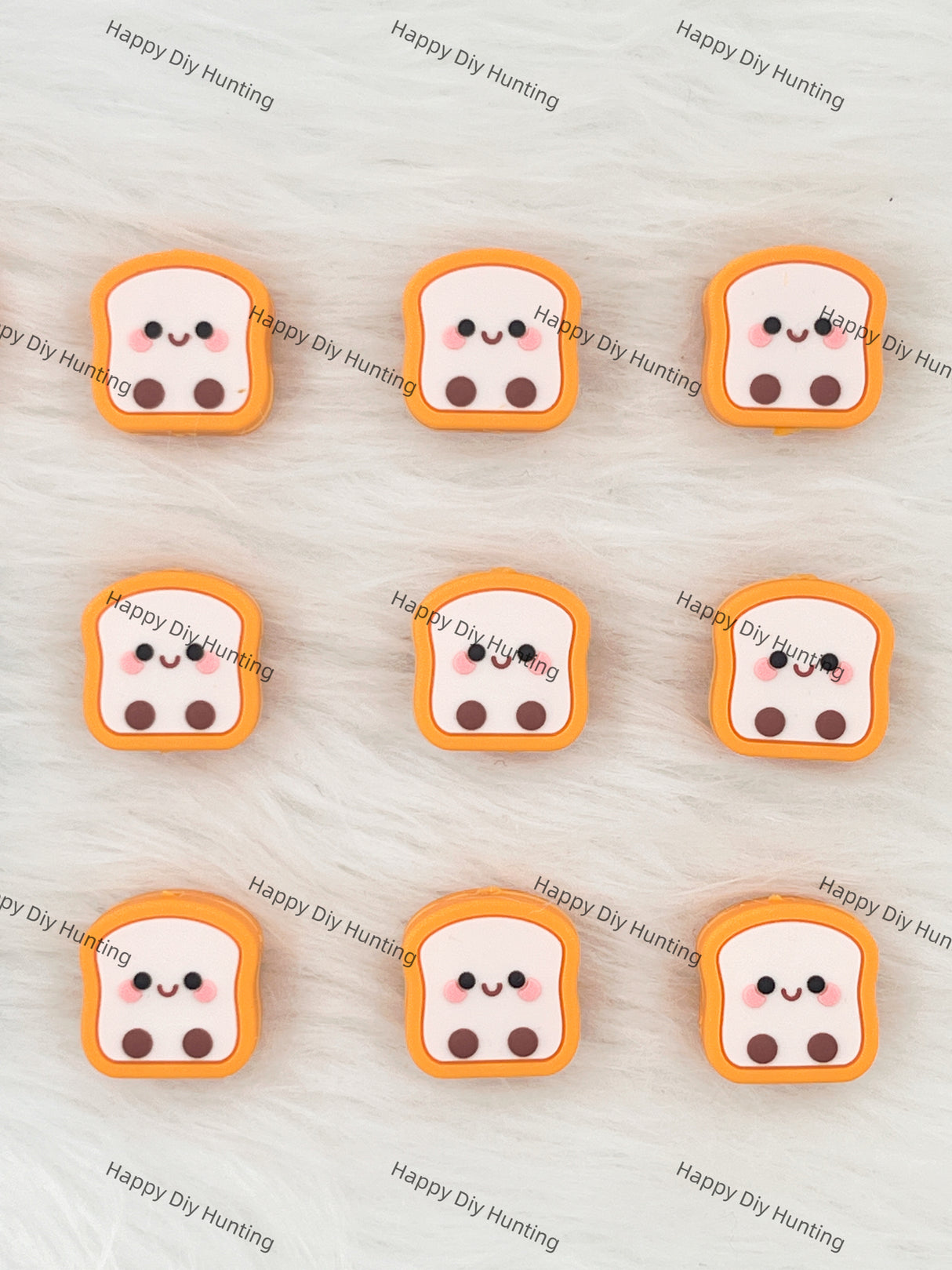 3D Lovely Bread Silicone Focal Beads Wholesale, silicone focal beads for pens