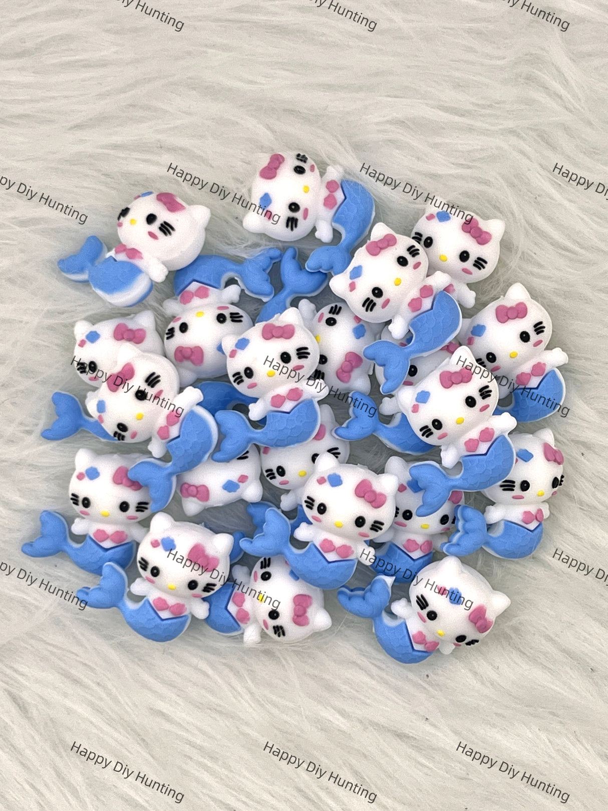 3D Mermaid HK Cat Silicone Focal Beads Wholesale 2